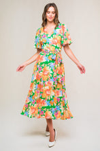 Load image into Gallery viewer, EFFERVESCENT LOVE TRUE WRAP MIDI DRESS
