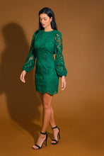 Load image into Gallery viewer, WHISPERED COMFORT WOVEN LACE MINI DRESS

