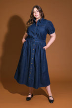 Load image into Gallery viewer, GET THE LOOK DENIM MIDI DRESS
