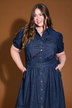 Load image into Gallery viewer, GET THE LOOK DENIM MIDI DRESS
