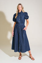 Load image into Gallery viewer, GET THE LOOK DENIM MIDI DRESS
