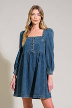 Load image into Gallery viewer, EXOTIC ESCAPE DENIM MINI DRESS
