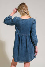 Load image into Gallery viewer, EXOTIC ESCAPE DENIM MINI DRESS
