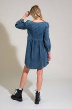 Load image into Gallery viewer, EXOTIC ESCAPE DENIM MINI DRESS
