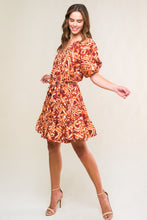 Load image into Gallery viewer, FLORA HARMONY WOVEN MINI DRESS
