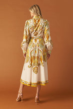 Load image into Gallery viewer, FIELDS OF GOLD WOVEN MIDI SHIRT DRESS
