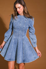 Load image into Gallery viewer, YOUR SWEETIE DENIM MINI DRESS
