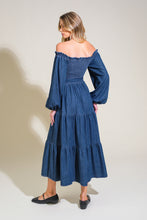 Load image into Gallery viewer, ARTISTIC IMPULSE DENIM MIDI DRESS

