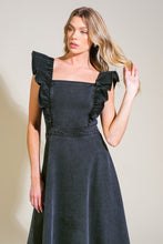 Load image into Gallery viewer, TIMELESS CHARM DENIM MIDI DRESS
