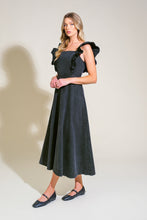 Load image into Gallery viewer, TIMELESS CHARM DENIM MIDI DRESS
