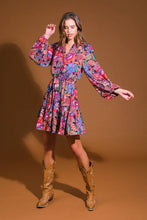 Load image into Gallery viewer, FLORAL BLISS WOVEN MINI DRESS
