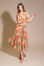 Load image into Gallery viewer, CAN'T LIVE WITHOUT RUST WOVEN MIDI DRESS
