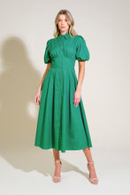 Load image into Gallery viewer, STITCHED SERENITY WOVEN MIDI DRESS
