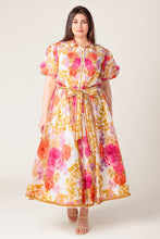 Load image into Gallery viewer, MAKING IT RIGHT IVORY FLORAL WOVEN MIDI DRESS
