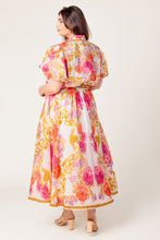 Load image into Gallery viewer, MAKING IT RIGHT IVORY FLORAL WOVEN MIDI DRESS
