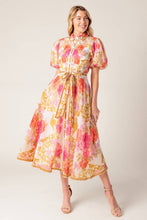 Load image into Gallery viewer, MAKING IT RIGHT IVORY FLORAL WOVEN MIDI DRESS
