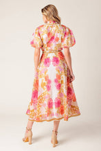 Load image into Gallery viewer, MAKING IT RIGHT IVORY FLORAL WOVEN MIDI DRESS

