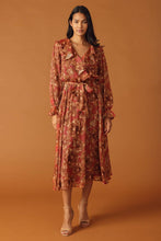 Load image into Gallery viewer, DISTANT SUN WOVEN MIDI DRESS
