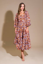 Load image into Gallery viewer, KEEPPING TABS WOVEN MIDI DRESS
