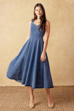 Load image into Gallery viewer, STARS AHEAD DENIM MIDI DRESS
