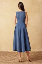 Load image into Gallery viewer, STARS AHEAD DENIM MIDI DRESS
