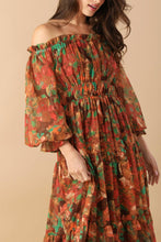 Load image into Gallery viewer, COMING AROUND WOVEN MIDI DRESS
