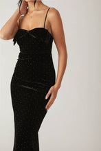 Load image into Gallery viewer, SECRET GARDEN GLOW VELVET MIDI DRESS
