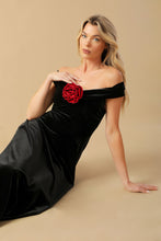 Load image into Gallery viewer, BE THERE FOR YOU VELVET MIDI DRESS
