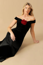 Load image into Gallery viewer, BE THERE FOR YOU VELVET MIDI DRESS
