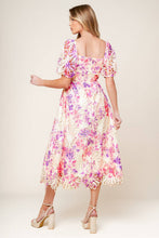 Load image into Gallery viewer, EPITOME OF ALLURE FLORAL WOVEN MIDI DRESS
