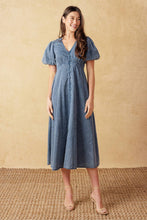 Load image into Gallery viewer, FOREVER MINE LIGHT WEIGHT DENIM MIDI DRESS
