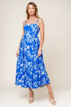 Load image into Gallery viewer, ELEGANT EDGE BLUE WOVEN MIDI DRESS
