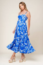 Load image into Gallery viewer, ELEGANT EDGE BLUE WOVEN MIDI DRESS
