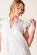 Load image into Gallery viewer, FLEETING WHISPERS LACE WOVEN MINI DRESS
