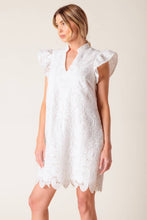 Load image into Gallery viewer, FLEETING WHISPERS LACE WOVEN MINI DRESS
