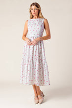 Load image into Gallery viewer, THENA GARDEN PARTY WOVEN EYELET MIDI DRESS
