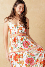 Load image into Gallery viewer, EASY ON ME IVORY RED MIDI DRESS
