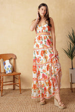 Load image into Gallery viewer, EASY ON ME IVORY RED MIDI DRESS
