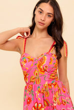 Load image into Gallery viewer, GARDEN GATHERING PINK WOVEN MIDI DRESS
