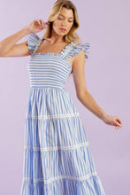 Load image into Gallery viewer, SWING OF THINGS WOVEN MIDI DRESS
