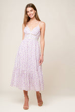 Load image into Gallery viewer, DAYLIGHT GLIMMER LAVENDER WOVEN MIDI DRESS
