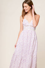 Load image into Gallery viewer, DAYLIGHT GLIMMER LAVENDER WOVEN MIDI DRESS
