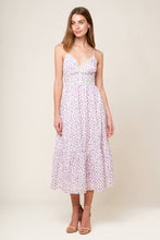 Load image into Gallery viewer, DAYLIGHT GLIMMER LAVENDER WOVEN MIDI DRESS
