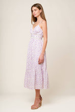 Load image into Gallery viewer, DAYLIGHT GLIMMER LAVENDER WOVEN MIDI DRESS
