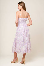 Load image into Gallery viewer, DAYLIGHT GLIMMER LAVENDER WOVEN MIDI DRESS

