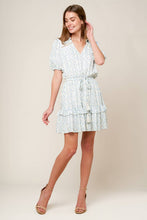 Load image into Gallery viewer, SKYWARD BLUE WOVEN MINI DRESS
