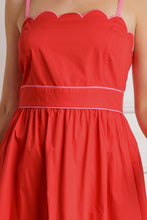 Load image into Gallery viewer, RUSTIC DREAM RED WOVEN MIDI DRESS
