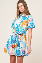 Load image into Gallery viewer, GARDEN SOCIAL WOVEN MINI DRESS
