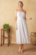 Load image into Gallery viewer, BACK AND FORTH EYELET MIDI DRESS
