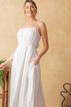 Load image into Gallery viewer, BACK AND FORTH EYELET MIDI DRESS
